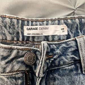 Garage Women’s Wide Leg Ripped Jeans - Blue - 29”